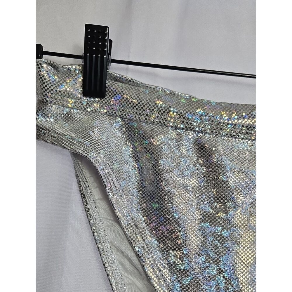 Dippin' Daisy's Holographic Silver Bikini Bottoms - Picture 2 of 12